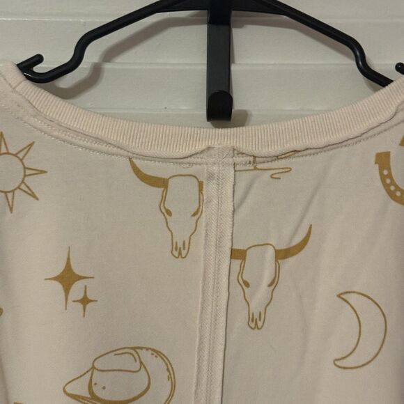 Umgee Western Pullover Raw Hem Terry Sweatshirt Tunic Dress TX Cowgirl Print 2xl - Picture 7 of 12